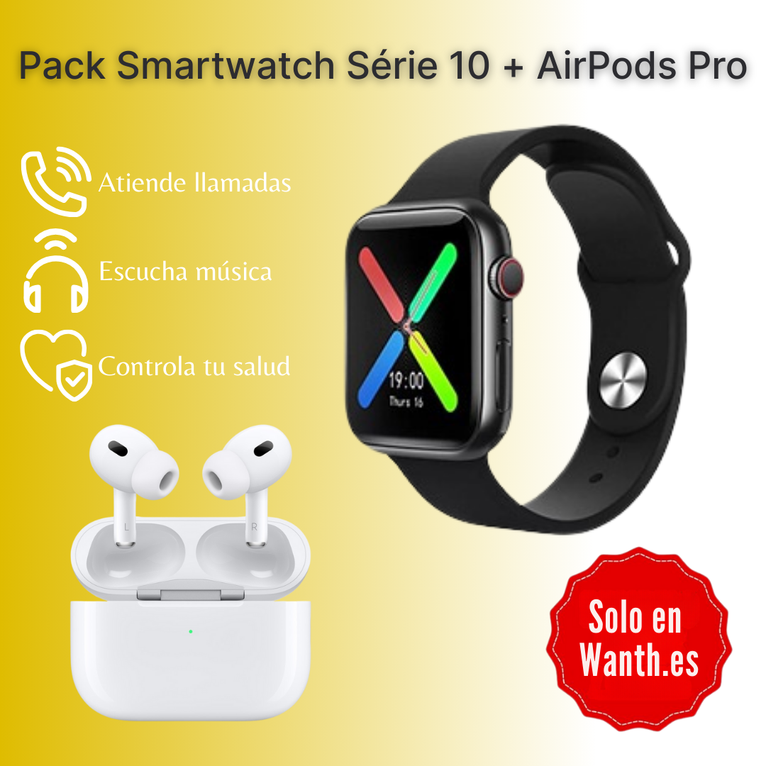 ⌚ Pack Smartwatch Série 10 + AirPods Pro 🎧