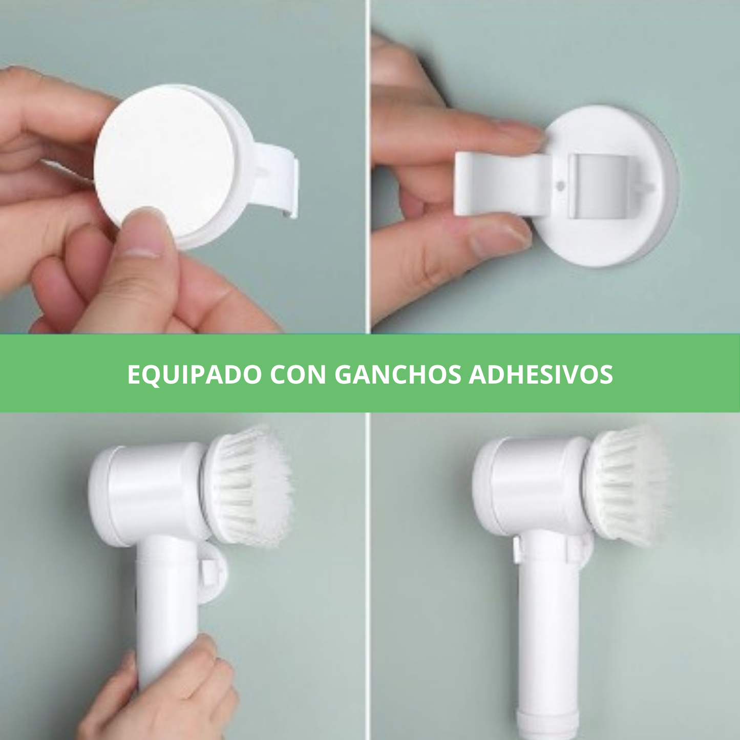 Cepillo TurboClean™ 3 em 1 – Limpieza profunda sin esfuerzo