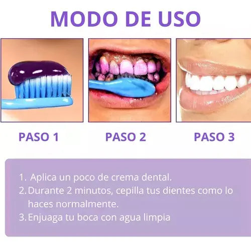 Blanqueador Dental Lila Flash V34 - Sonrisa blanca en minutos