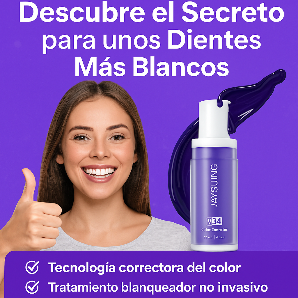 Blanqueador Dental Lila Flash V34 - Sonrisa blanca en minutos