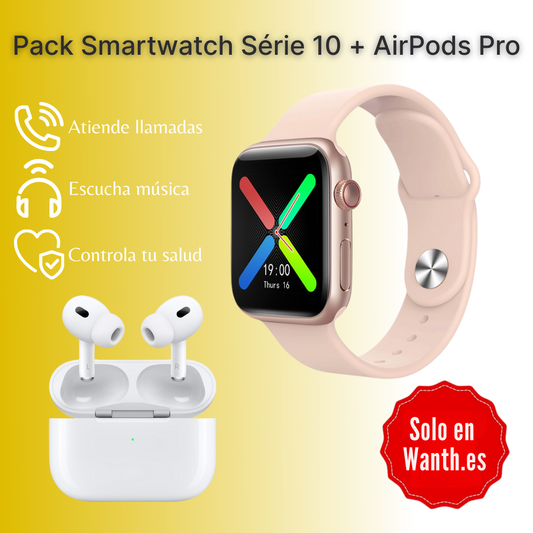 ⌚ Pack Smartwatch Série 10 + AirPods Pro 🎧