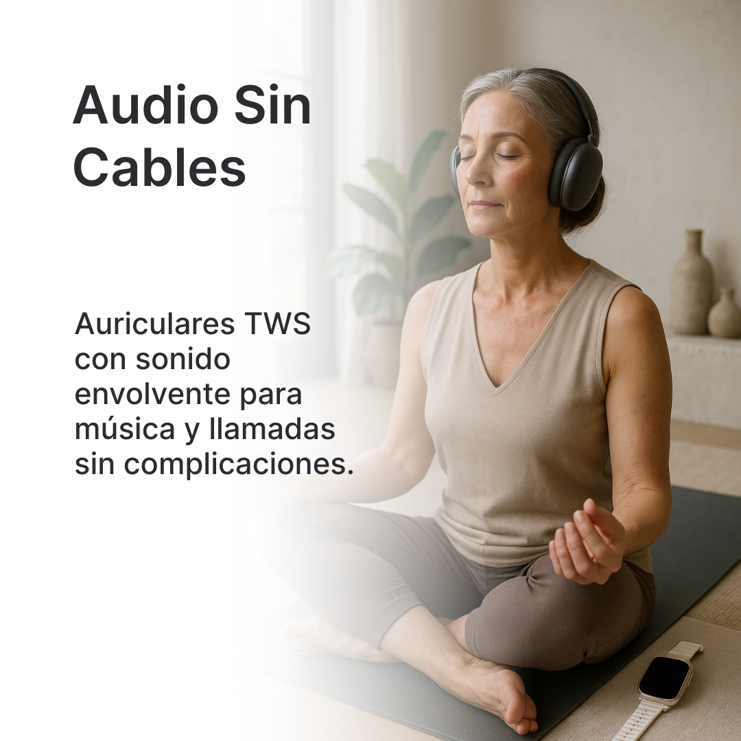 KIT SMARTWATCH P9 ULTRA 2 + AURICULARES + 7 CORREAS