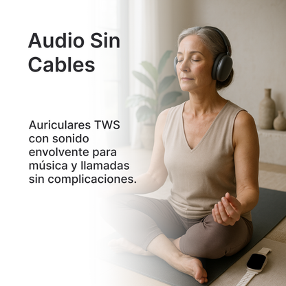 KIT SMARTWATCH P9 ULTRA 2 + AURICULARES + 7 CORREAS