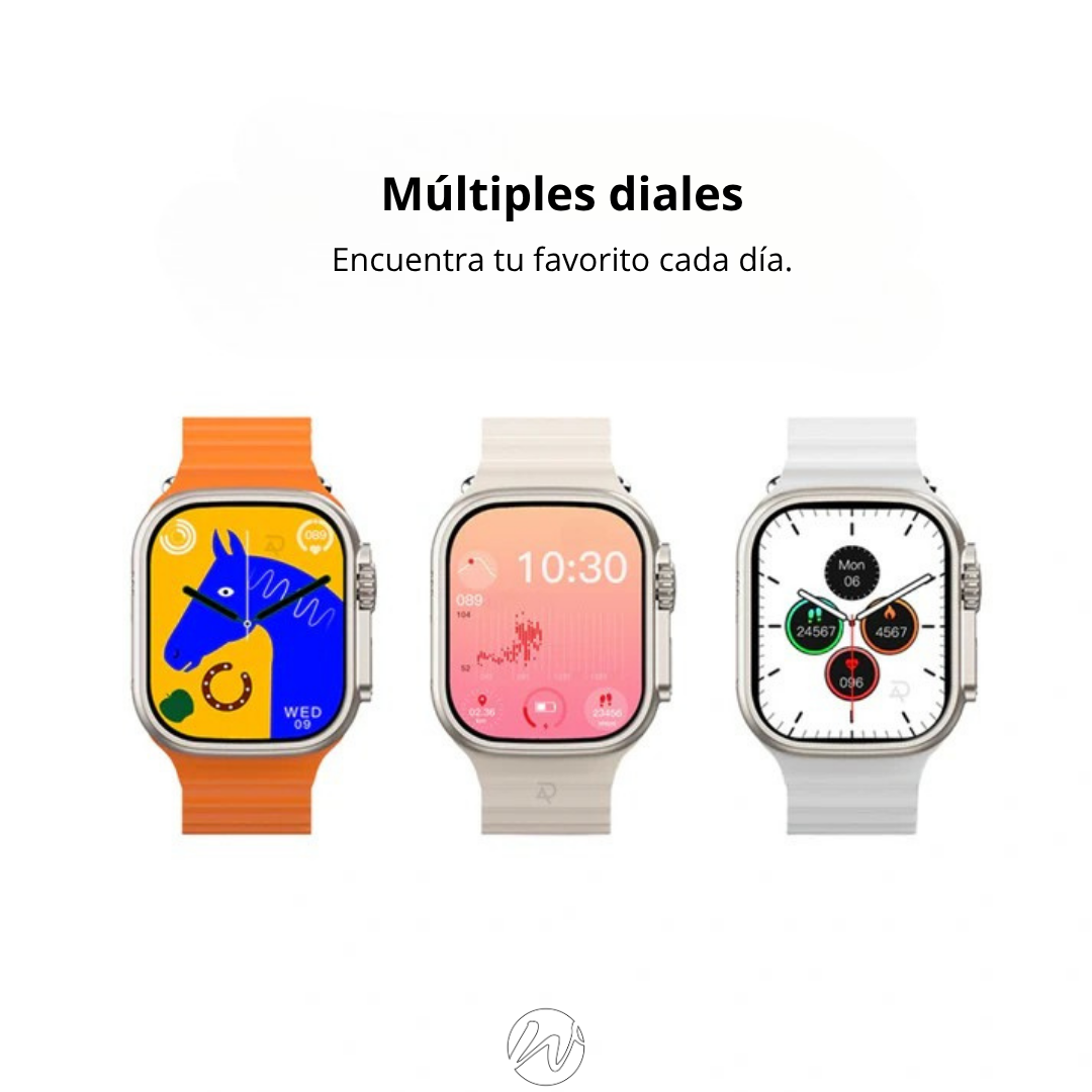 KIT SMARTWATCH P9 ULTRA 2 + AURICULARES + 7 CORREAS