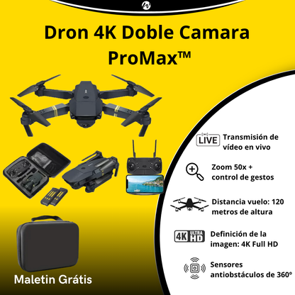 Dron 4K Doble Camara ProMax™ + Maletin Grátis