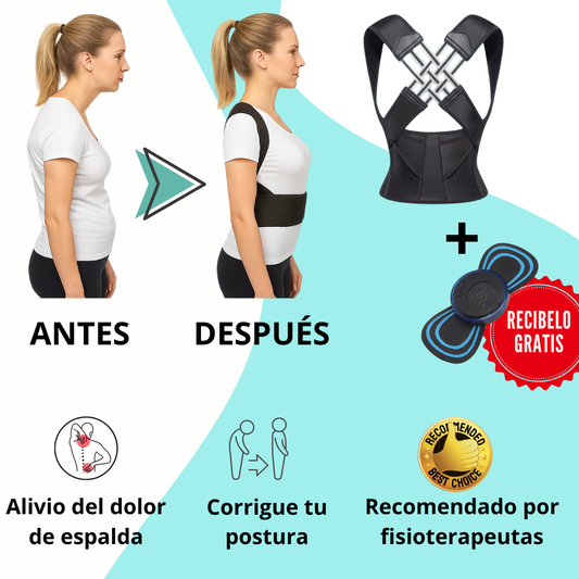 Corrector Postural Pro Elite [ULTRA FUERTE] + Mini Masajeador (GRATIS)